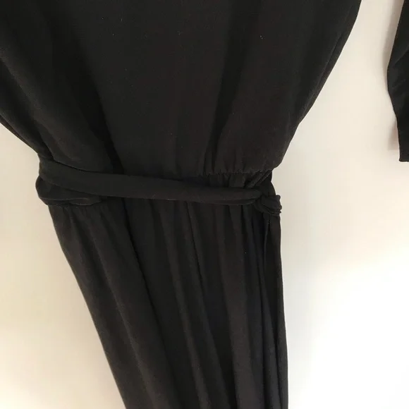 MSK Black wide leg Jumpsuit with 3/4 length sleeves - Picture 8 of 13